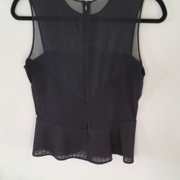 SANDRO Paris black MeshPeplum top  size Small - Picture 9 of 15